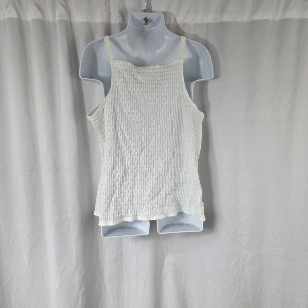 Oshkosh Bgosh Girls Size 10 Sleeveless Smock Tank Top White - Picture 2 of 6